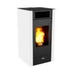 Vit pelletkamin 12 kW med fjärrkontroll – Stove Canadian