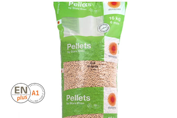 WP00012 Träpellets 6 mm på pall – ENplus® A1 Premiumkvalitet - Bild 1